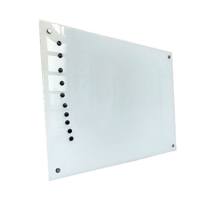 Lousa de Vidro Magnética Branca 80x50