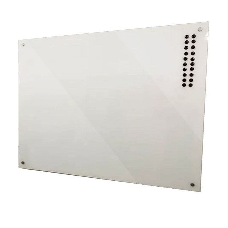 Lousa de Vidro Magnética Branca 120x80