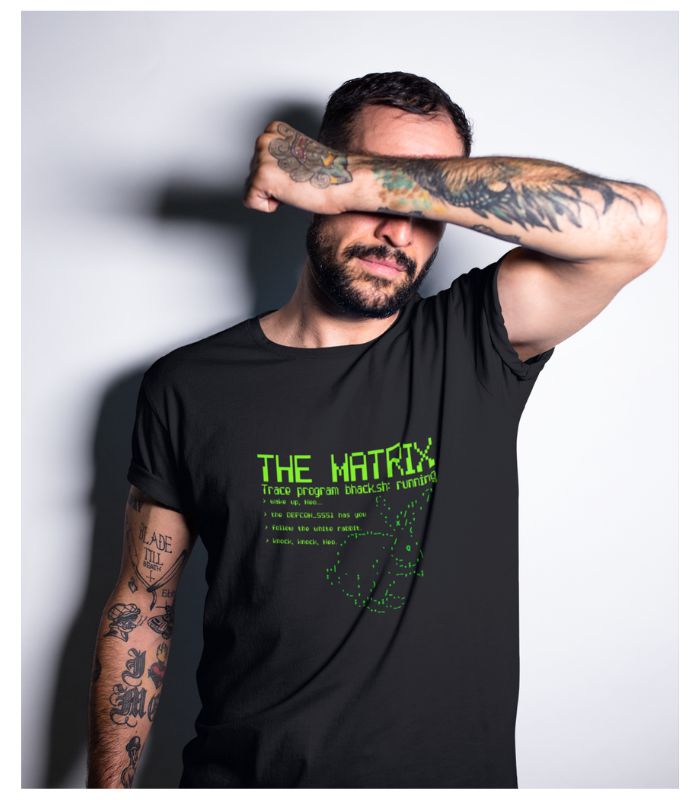 Camiseta BHack - Defcon5551 The Matrix - Imaginário Nerd & Geek