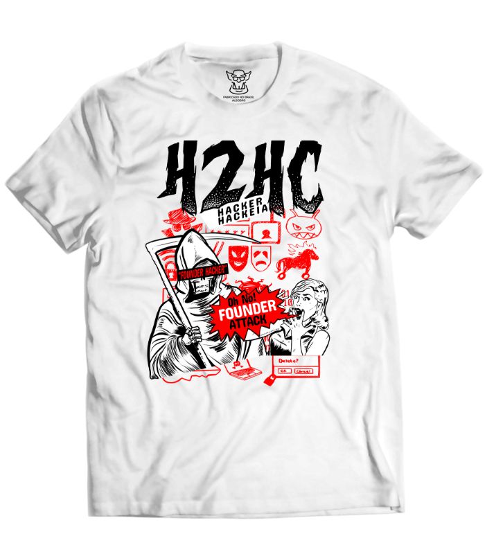 Camiseta Hacker produzida exclusivamente para o evento H2HC e em parceria vendida em nossa loja.
Essa camiseta traz um arte exclusiva e referencias ao game Watch Dogs. 