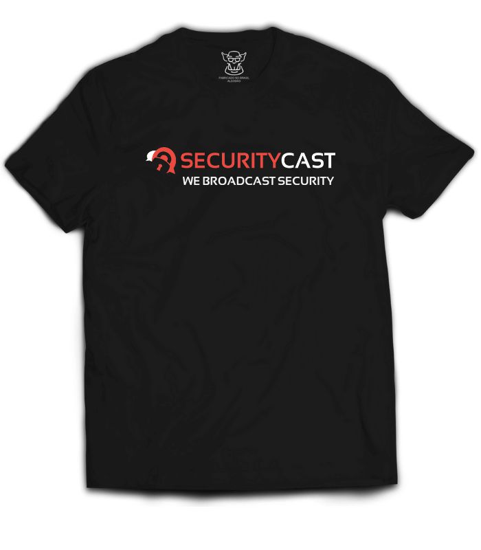 Camiseta produzida exclusivamente para o Grupo Oficial SecurityCast  em parceria vendida em nossa loja.
Nessa parceria cada camiseta vendida o Grupo tem sua porcentagem garantida.
