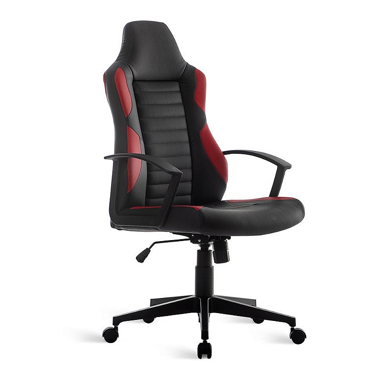 Cadeira Gamer Relax Braço Fixo Vermelha - Shop Cadeiras