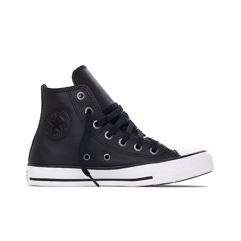 converse all star couro preto