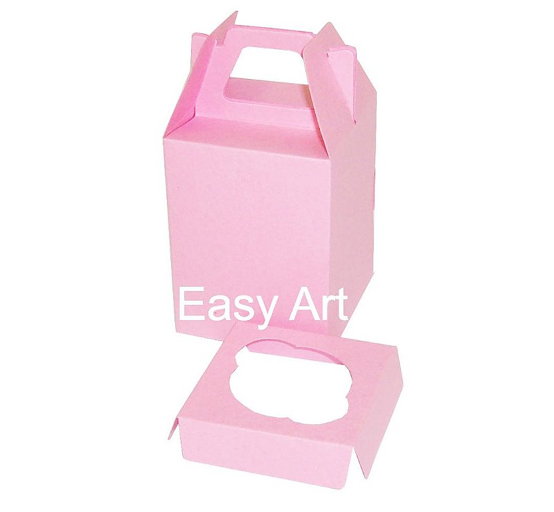 Caixinha Maleta Para Mini Cupcakes 6x6x6 Easy Art Embalagens Artesanais