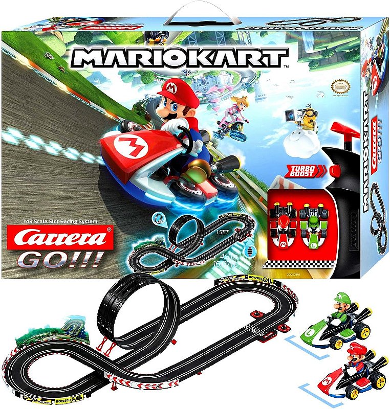 Pista Elétrica Carrera Go Mario Kart 4,9 Metros 1/43 Cadê Meu Jogo