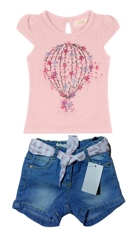 Shortinho jeans para bebe Outlet