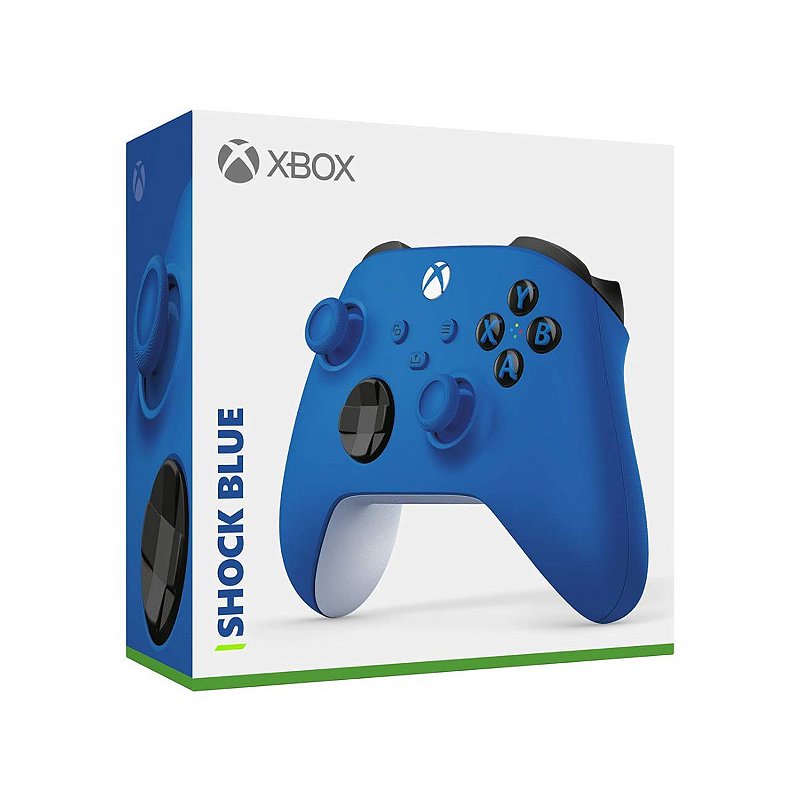 Controle Xbox Azul Shock Blue - Xbox Series X/S, One e PC - Game