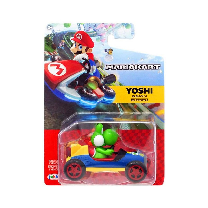 Figura Yoshi in Blue Mach 8 Mario Kart Nintendo Jakks - Game Games