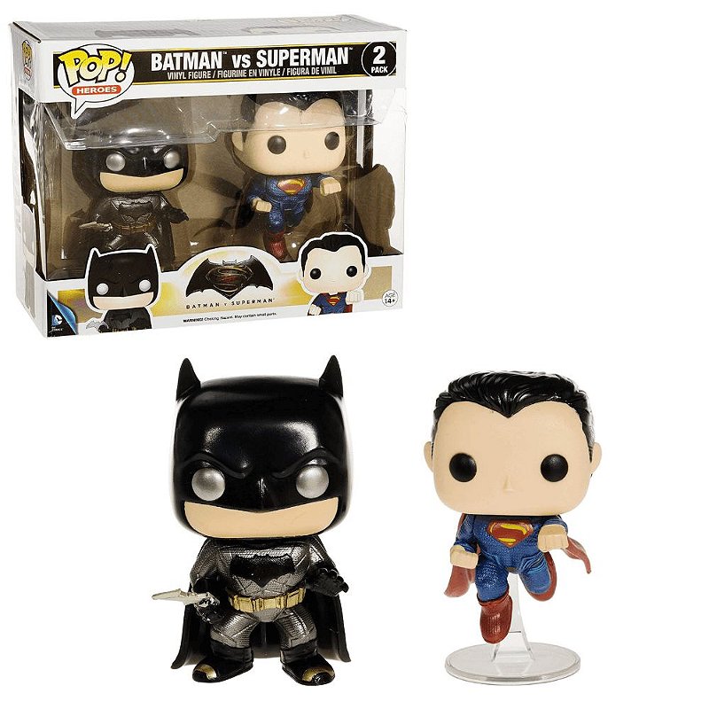 Funko POP DC Superman Batman フィギュアセット Funko Pop Batman vs Superman 2-pack Toys R Us Exclusive - Game