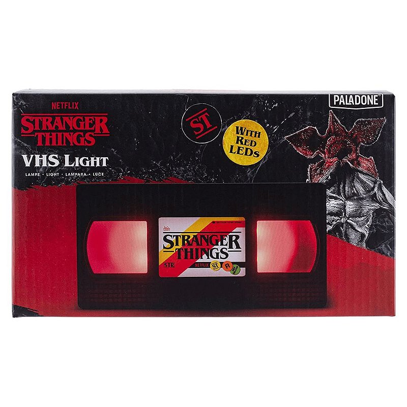 Luminária Paladone Stranger Things VHS Logo Light Game Games Loja