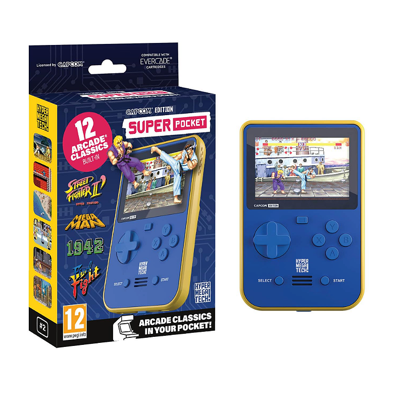 Blaze Evercade Capcom Super Pocket Portátil c/ 12 Jogos - Game