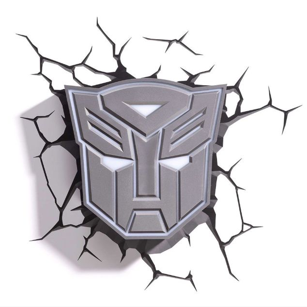 Luminária 3D Light FX Transformers Escudo Autobots Game Games Loja