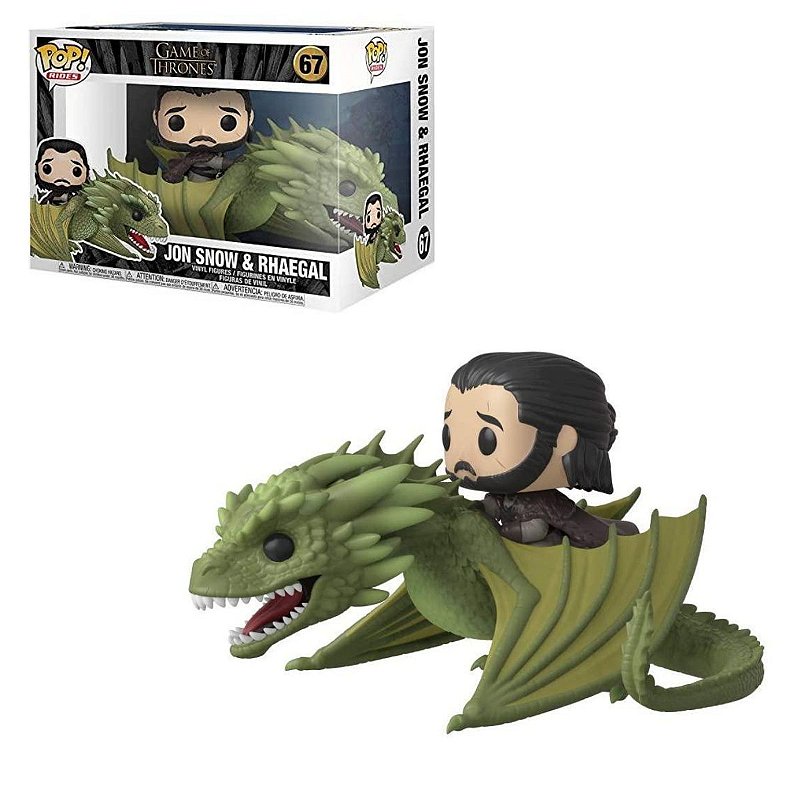 Funko Pop Game of Thrones 67 Jon Snow e Rhaegal - Game Games - A