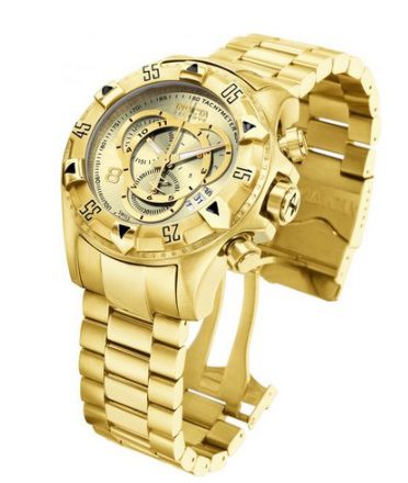 invicta relogio dourado