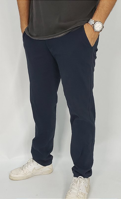 Calça de Sarja Chino Marinho