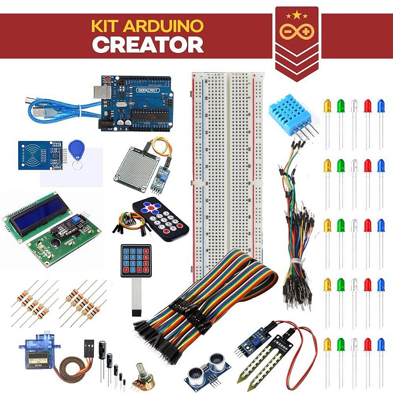 Techfactor Arduino Kit Kit Arduino Creator - Eletrônica Ômega