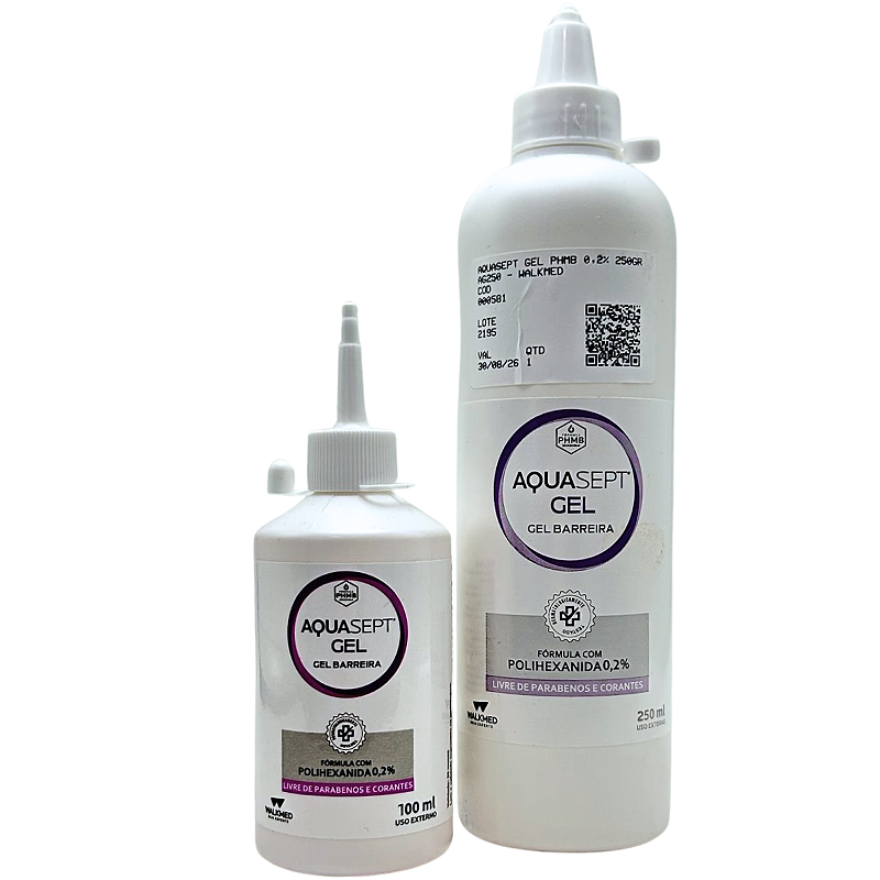 Aquasept Gel Polihexanida Phmb 0,2% - Walkmed - RareMed Hospitalar