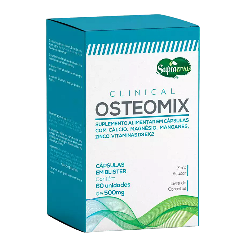 OsteoMix Clinical 500mg - 60 caps - Supraervas - RareMed Hospitalar