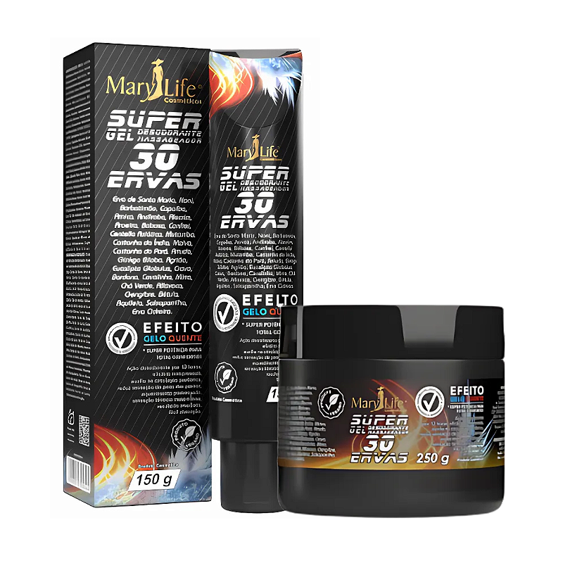 Gel Massageador Super Gel 30 Ervas - Mary Life - Produtos Médicos