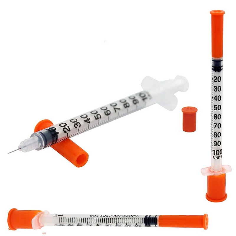 Seringa para Insulina com Agulha Uniqmed - Pacote com 10 Unidades -  Material Médico - Artigos Hospitalares