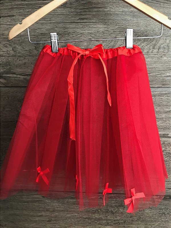 saia de tule vermelha - Leona Closet - Loja Virtual da Moda Feminina