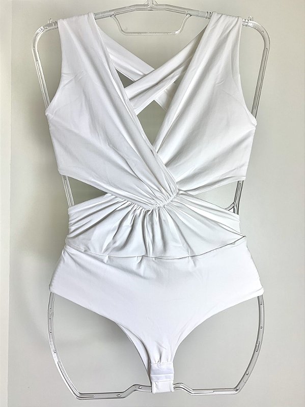body branco aberto dos lados - Leona Closet - Loja Virtual da Moda Feminina