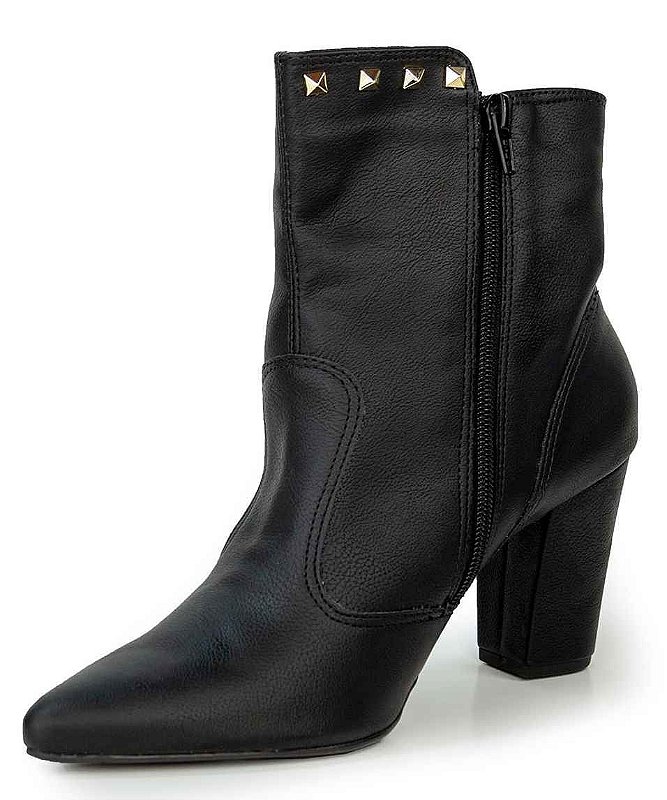Salto Bloco Bota Cano Curto Com Tachinhas Bota Cano Curto Tachas