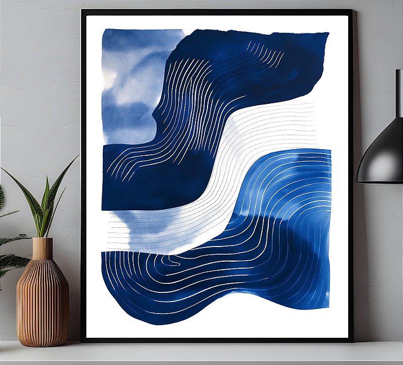 Quadro decorativo Coleção Intense Blue. Artista: Jonathan Borba