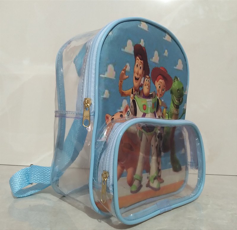 Mochilinha Transparente Aniversario Infantil Personalizado Toy Story
