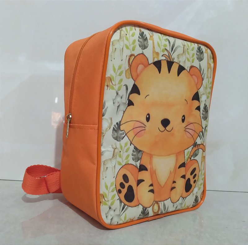 Mochila Retangular Lembrancinha Aniversario Infantil Personalizada Safari