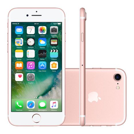 APPLE IPHONE 7 32GB ROSA NOVO COM CAIXA COM GARANTIA DE 2 ANOS