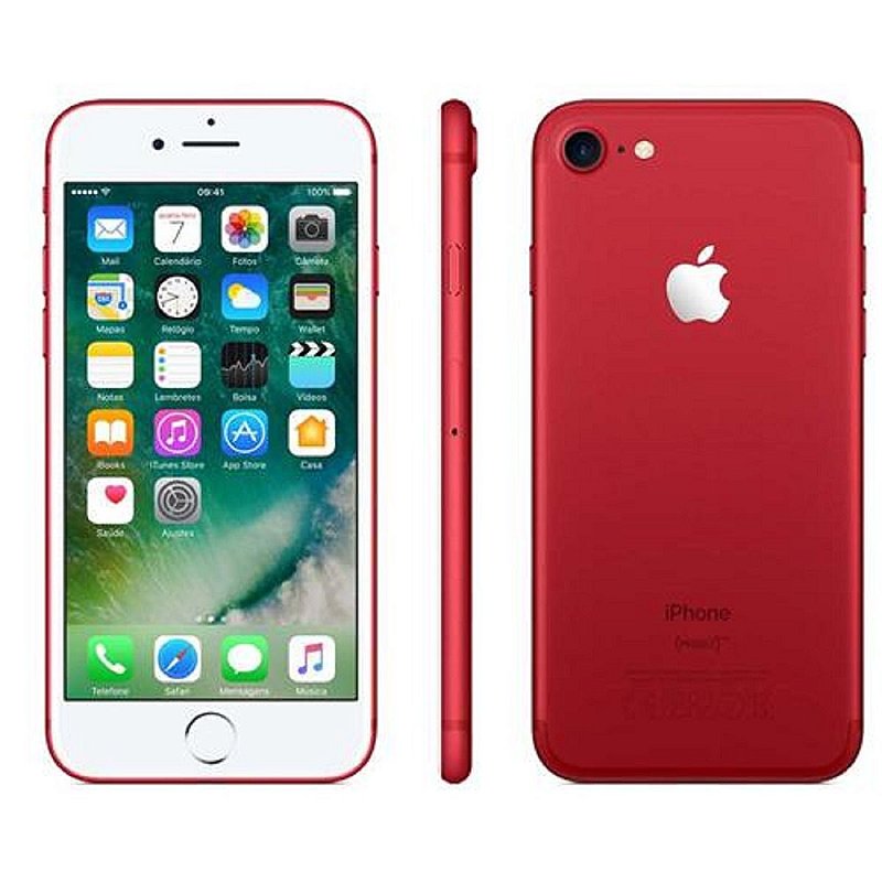 APPLE IPHONE 7 32GB VERMELHO NOVO COM CAIXA COM GARANTIA DE 2 ANOS