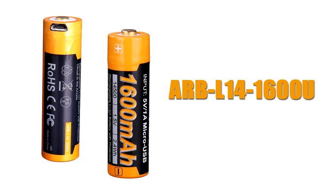 Bateria Recarregável Fenix 14500 - 1600U mAh USB - Fenix Store - Lanternas  premium