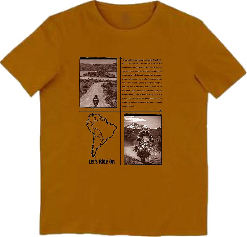 Camiseta Masculina Carretera AUSTRAL Let´s Ride On
