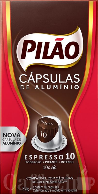 CÁPSULA DE CAFÉ COMPATÍVEL COM NESPRESSO ESPRESSO 10 10 CÁPSULAS - PILÃO -  Caffezin