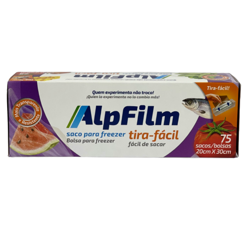 Saco Freezer Tira Fácil 20cm x 30cm (75 sacos por embalagem) 1 un