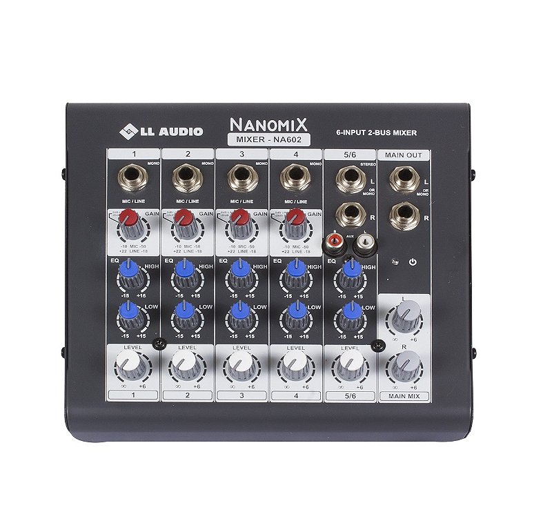 Mesa de Som LL Nanomix NA602R - 6 Canais - 110/220V - Casadei