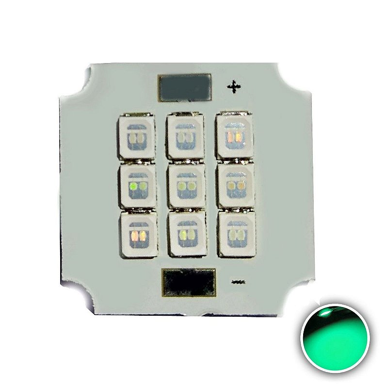 Modulo Power LED 10W Verde Ciano K2815 - DUALSHOP® Automação Industrial