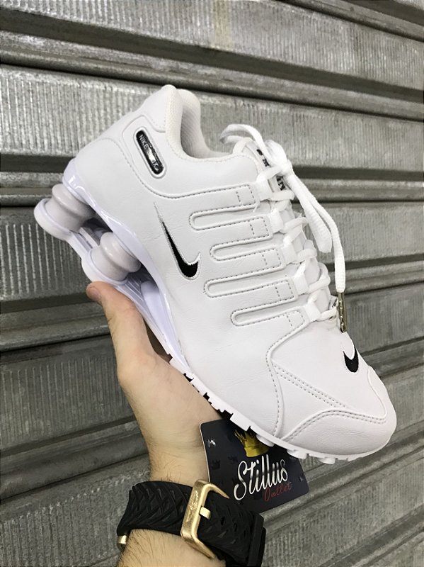 nike shox branco com preto
