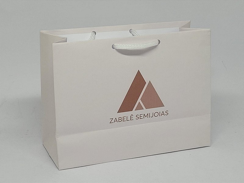 Sacola personalizada tamanho P2 - Kit com 250