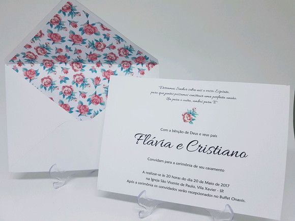 convite de casamento com
