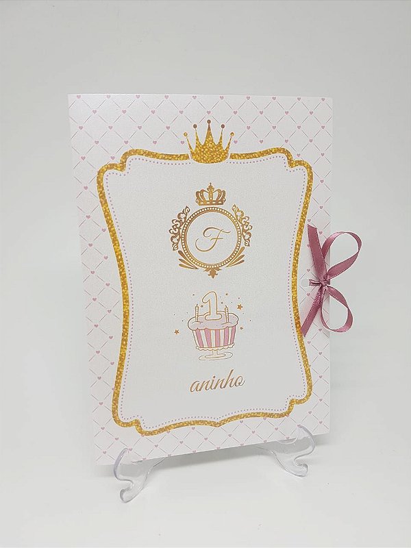 Convite realeza 1 aninho - Atelie da Lola Conviteria - convites casamento  debutante bodas