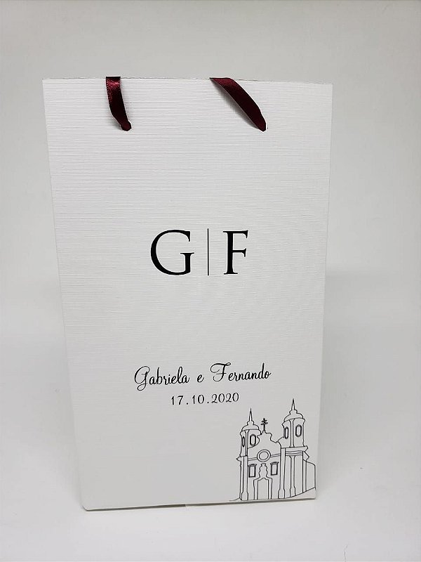 Sacola personalizada para padrinhos igreja