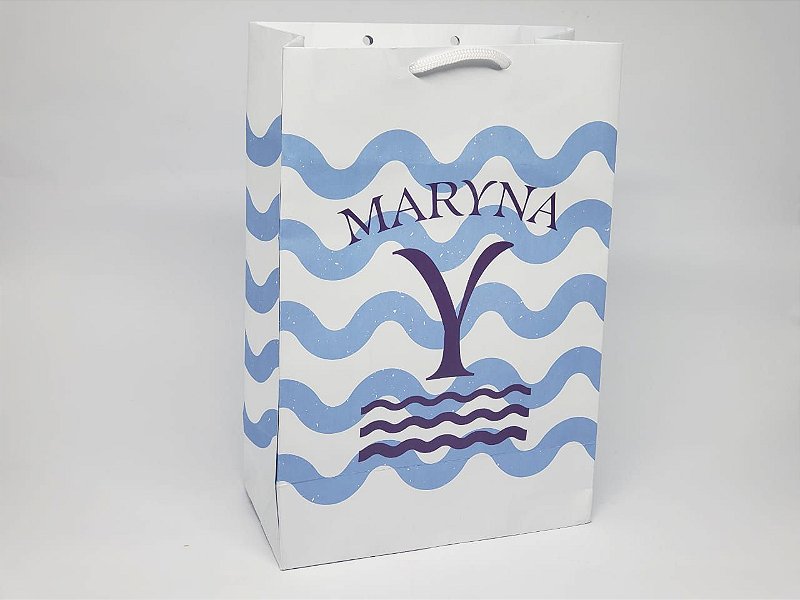Sacola personalizada papel tamanho M2 - Kit com 250