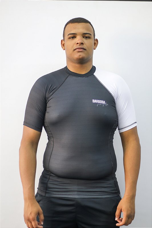 Rashguard Branca Manga Curta Barbosa Jiu Jitsu