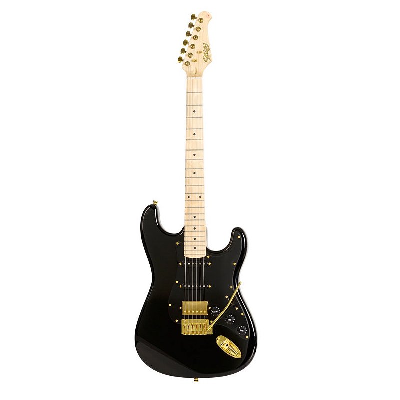 Guitarra Super Stratocaster Seizi Budokan Vintage HSS Black Guitarra Super Stratocaster Seizi Budokan Vintage HSS Black