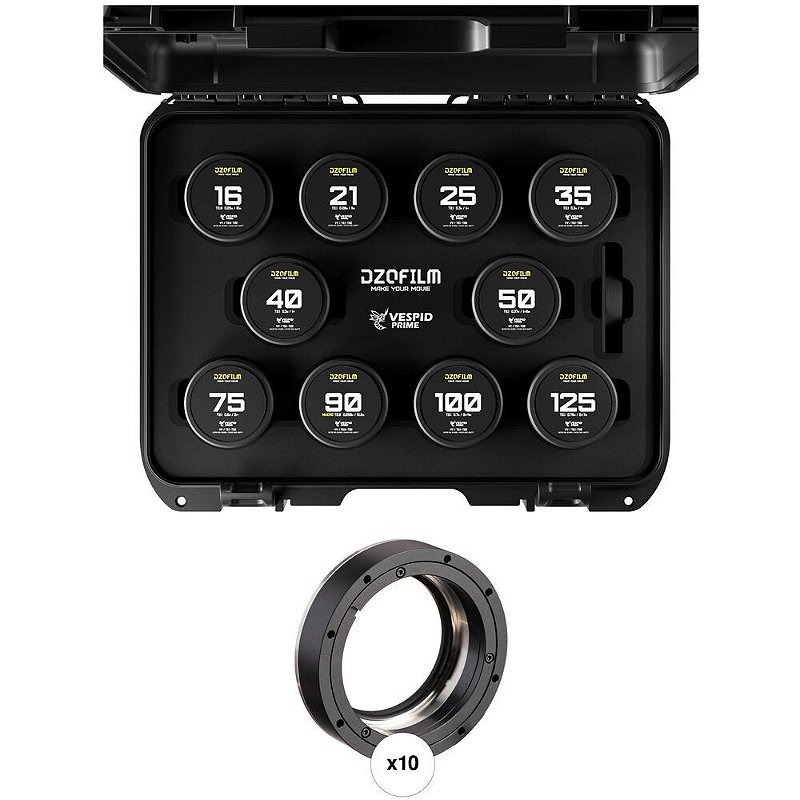 Kit 10 Lentes Vespid Prime Cine Dzofilm (PL Mount) (SOB ENCOMENDA