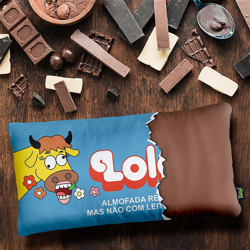 Almofada Retrô Chocolate Lolol edição especial Naked Yaay Presentes Criativos Atacado