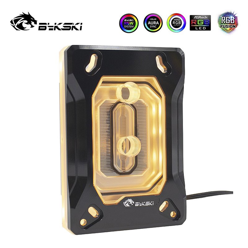 CPU Block Bykski AMD RAY-MK-M RGB 5v para water cooler - Power UP