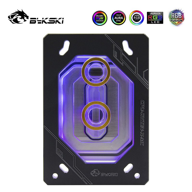 CPU Block Para Water Cooler Custom RGB 5v AMD AM5, AM4, AM3+, AM3